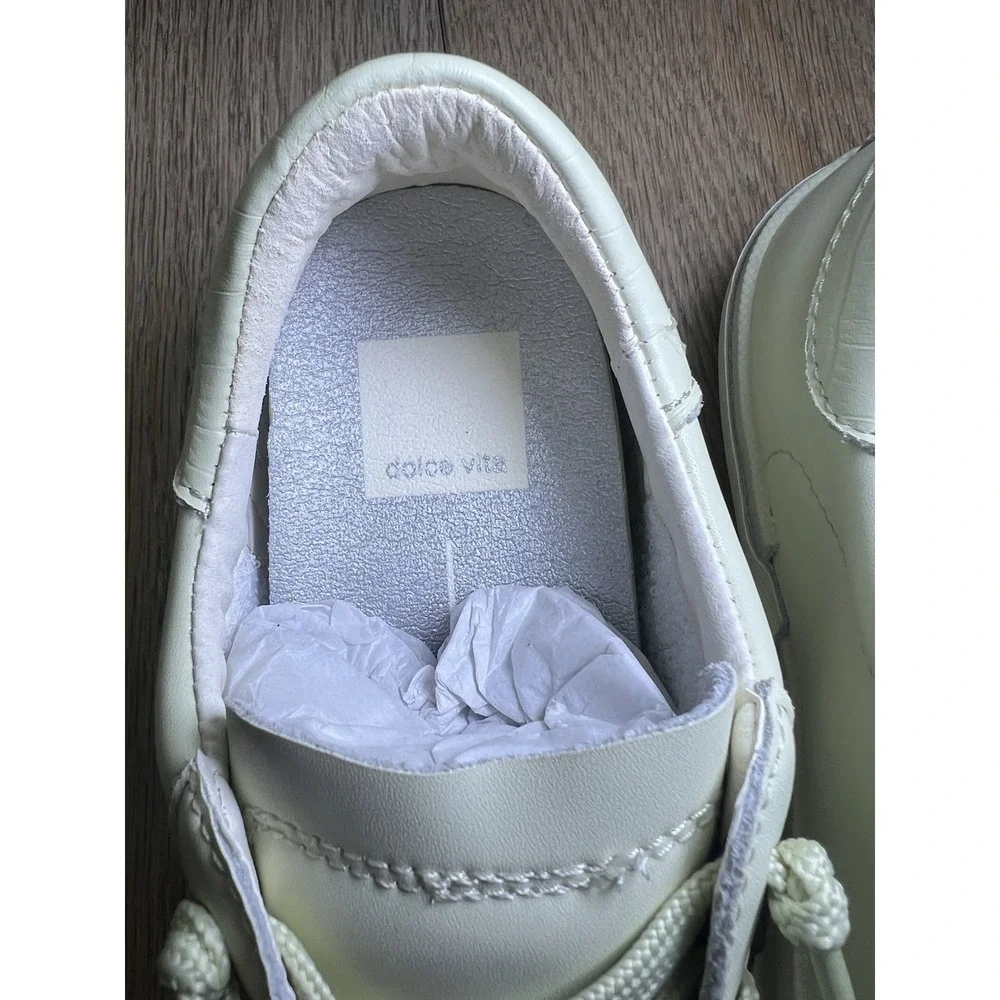 Women's Dolce Vita Zina 360 6.5 Casual Cream Colored Sneakers New‎